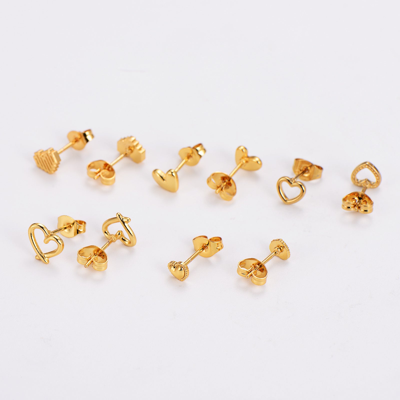 Aml Stainless Steel Ins Style Mini Earrings Love Earrings Irregular Earrings For Women