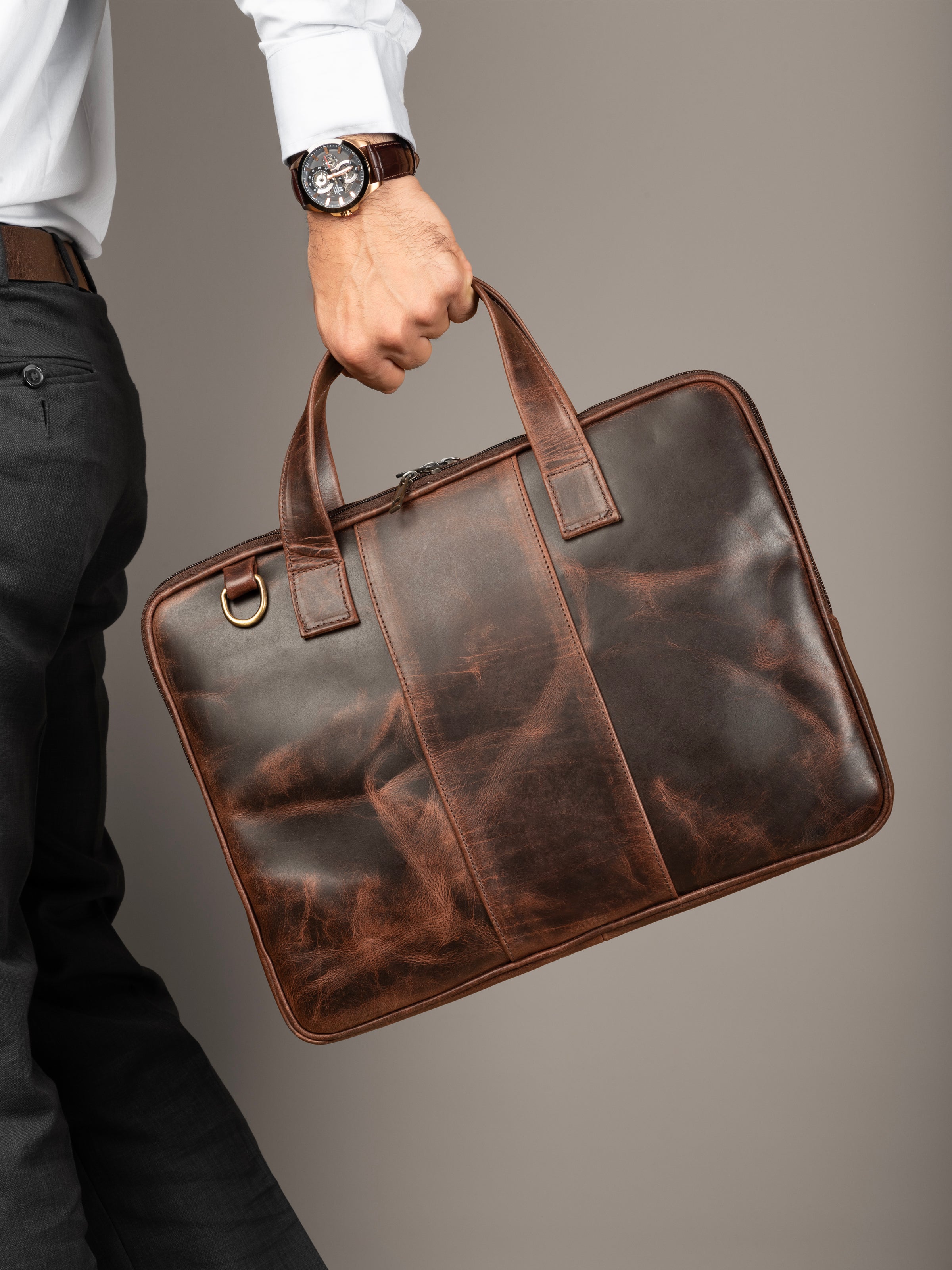 Harbor Laptop Briefcase. Brown