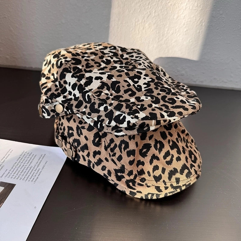 Women's Minimalist Classic Style Color Block Printing Wide Eaves Baseball Cap
