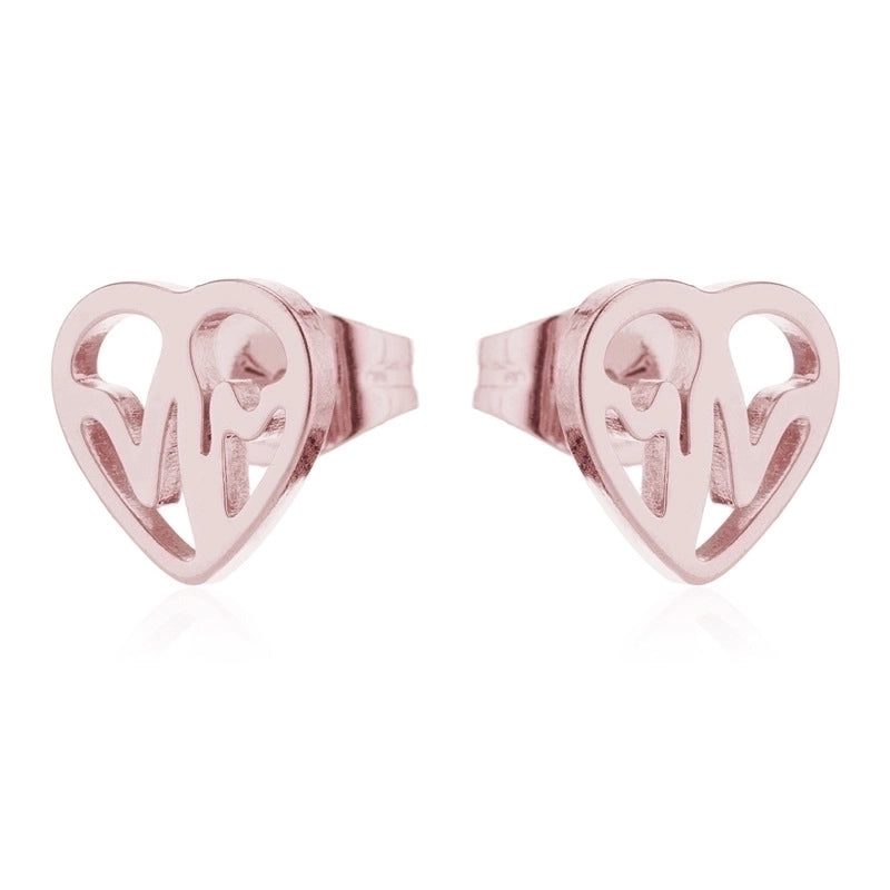 Minimalist  Geometric 304 Stainless Steel No Inlaid 18K Gold Plated Ear Studs