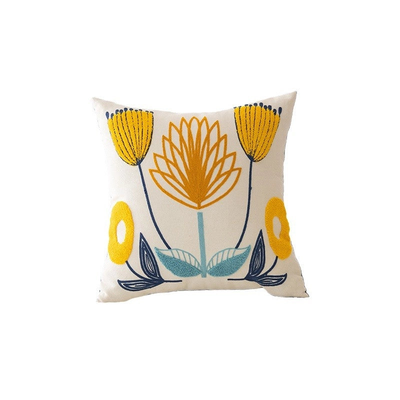 Sweet Minimalist Flower Cotton Pillow Cases Couch & Sofa Decor