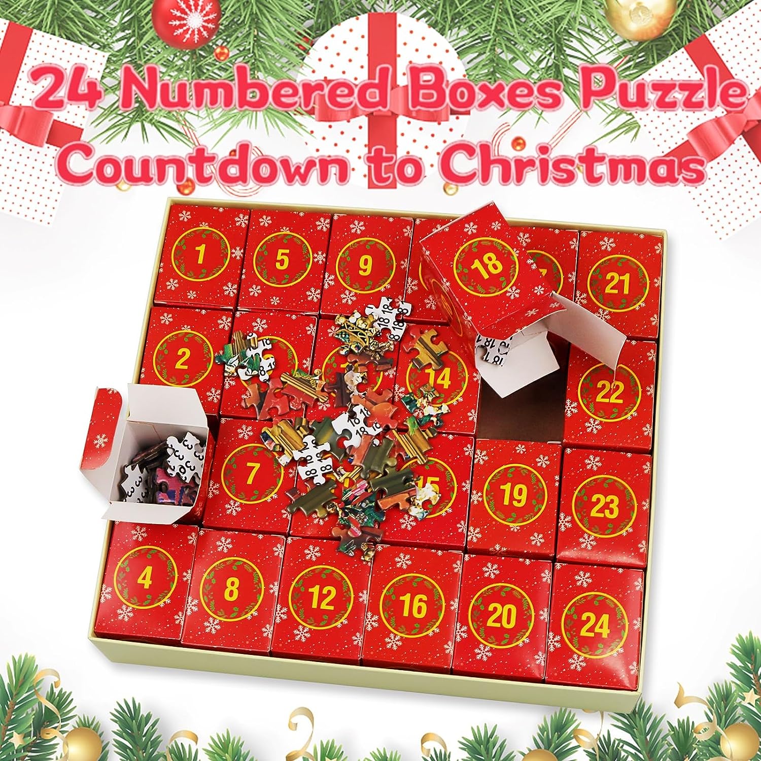 【UP TO 50% OFF】🎅🎄Advent Calendar Christmas Jigsaw Puzzles