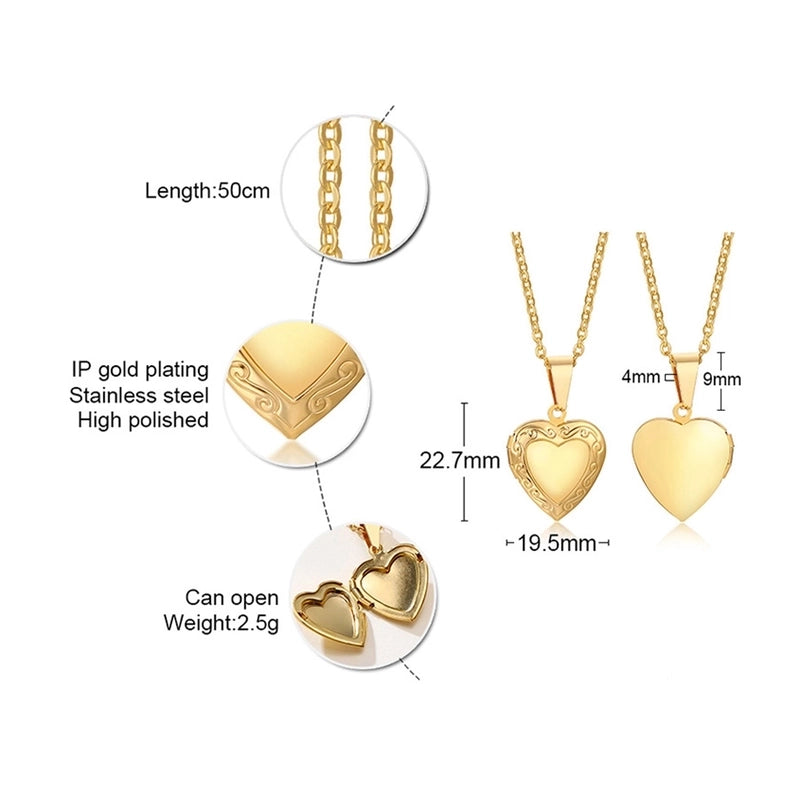 Basic Vintage Style Romantic Heart Shape 201 Stainless Steel 18K Gold Plated