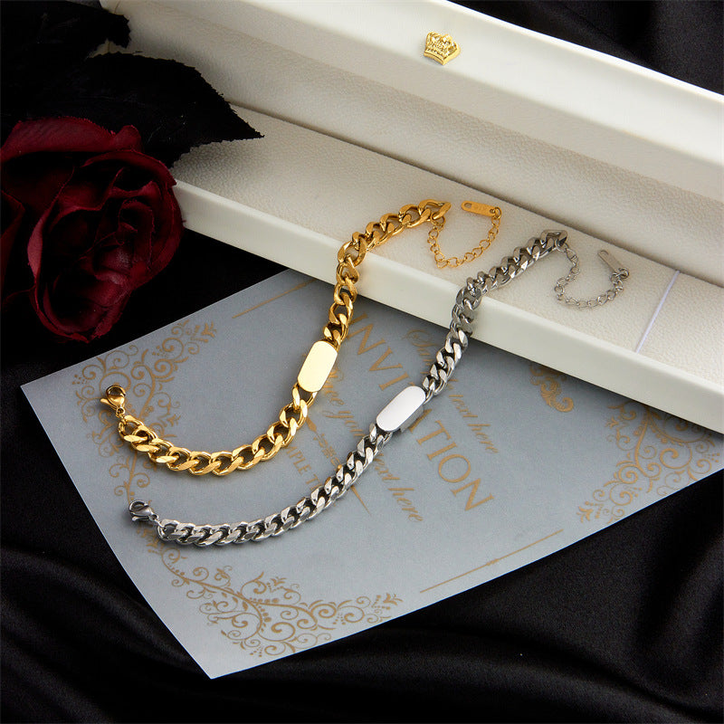 Unisex Chain Titanium Steel Electroplating Jewelry Sets
