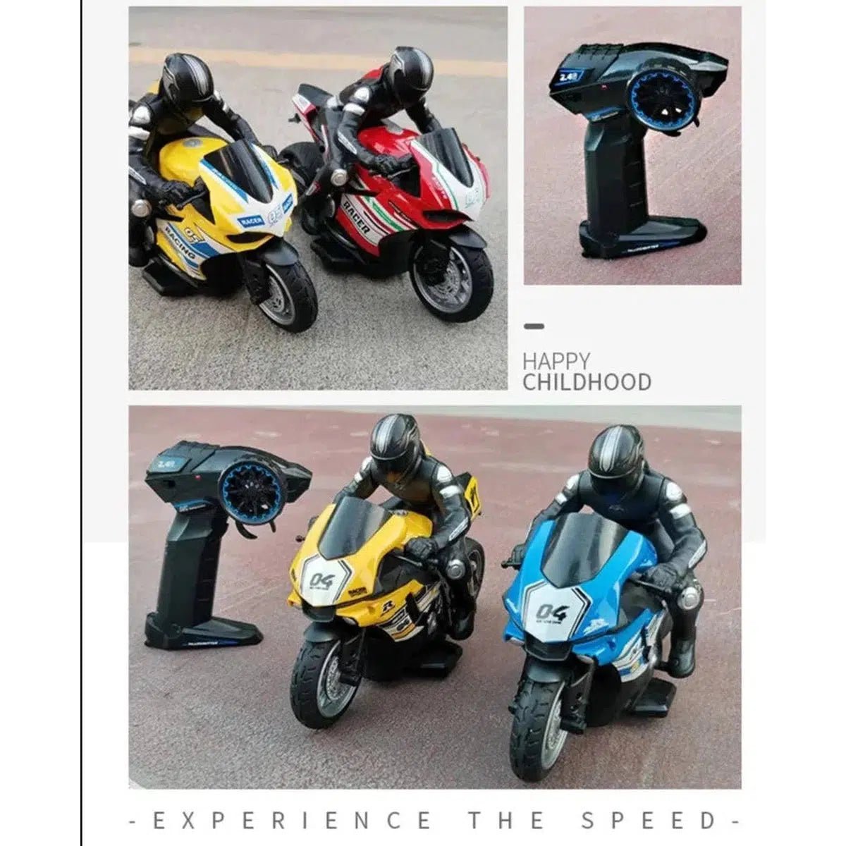 2.4GHz Stunt RC Motorbike - 1:10 Scale High-Speed Drift Racer with 30-Min Drive FREE SHIPPINGe