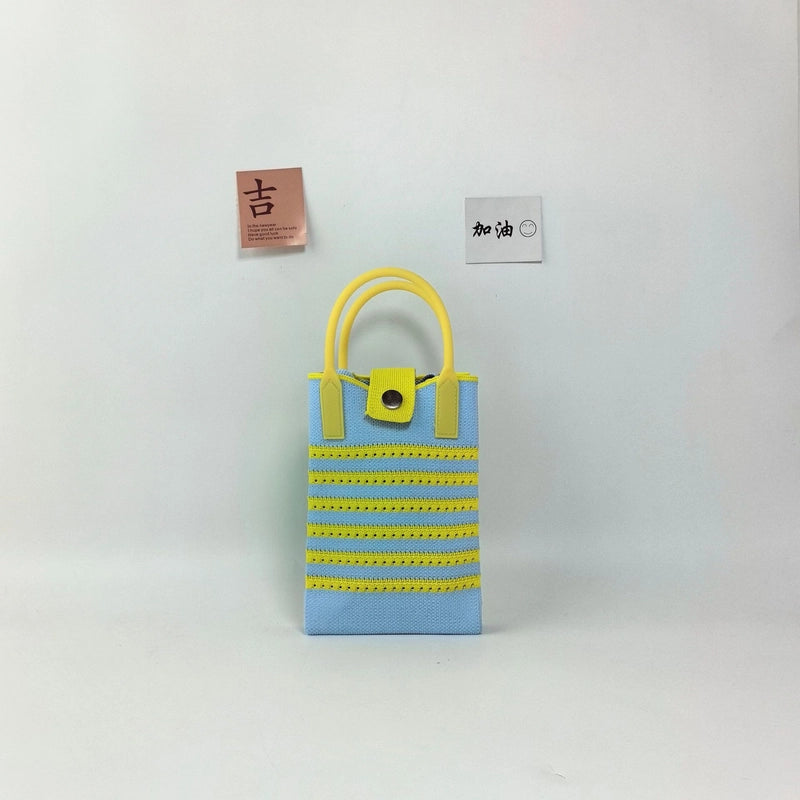 Women's Polyester Color Block Streetwear Square Hidden Buckle Handbag