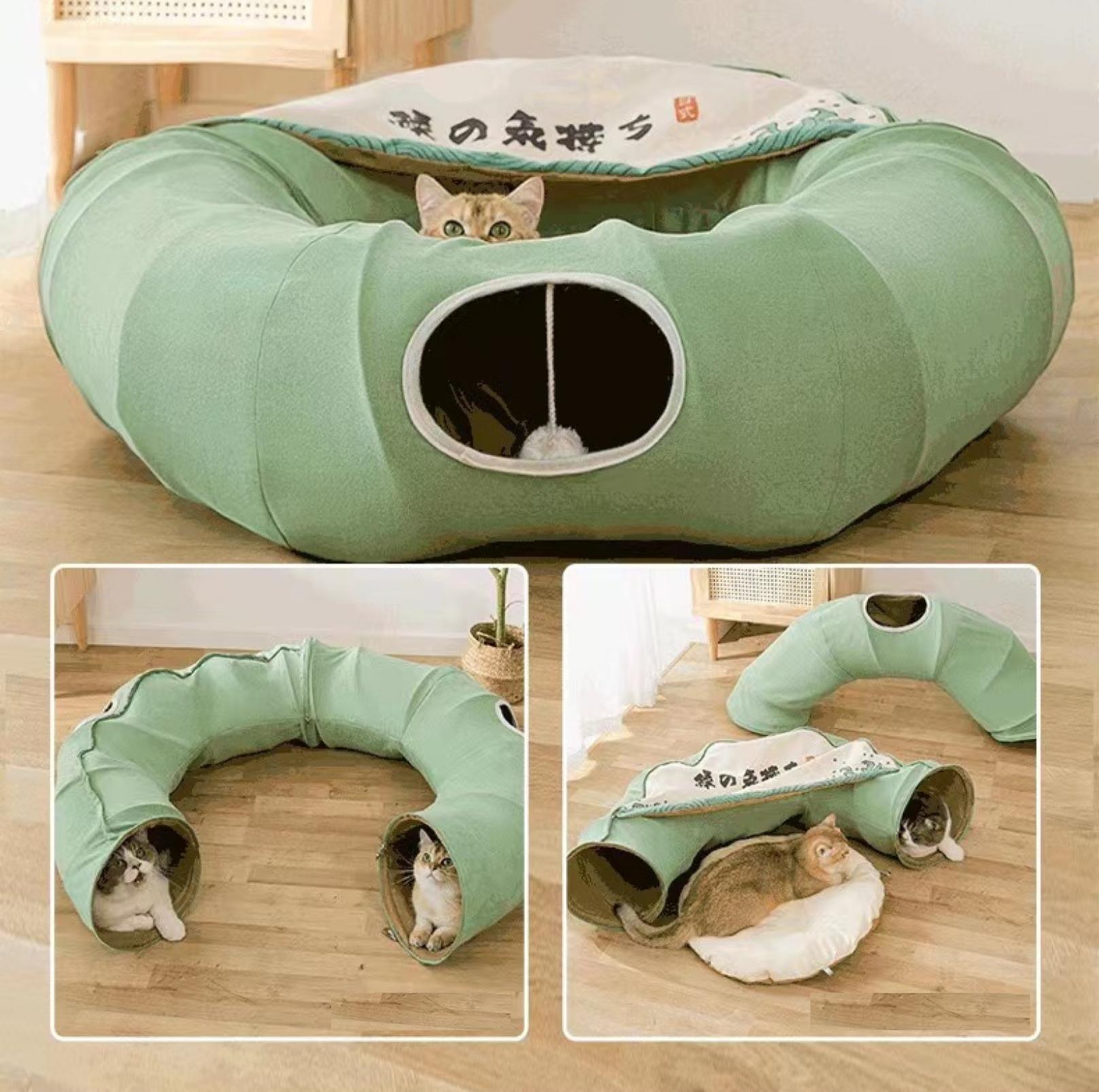 Multi-Functional Large Tunnel Cat Bed And Cat Toy