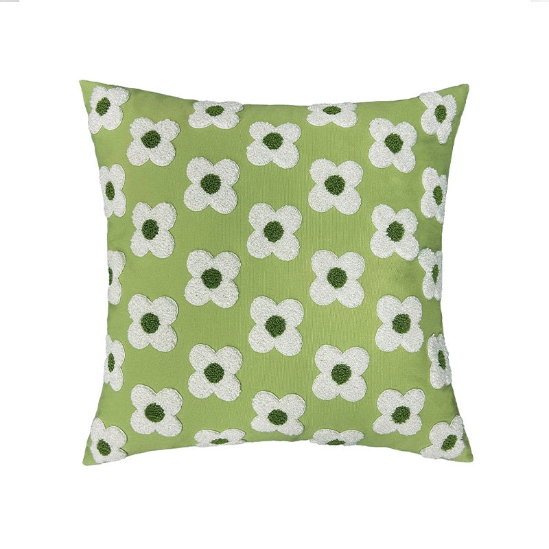 Sweet Minimalist Flower Cotton And Linen Throw Pillow Pillow Cases Couch & Sofa Decor