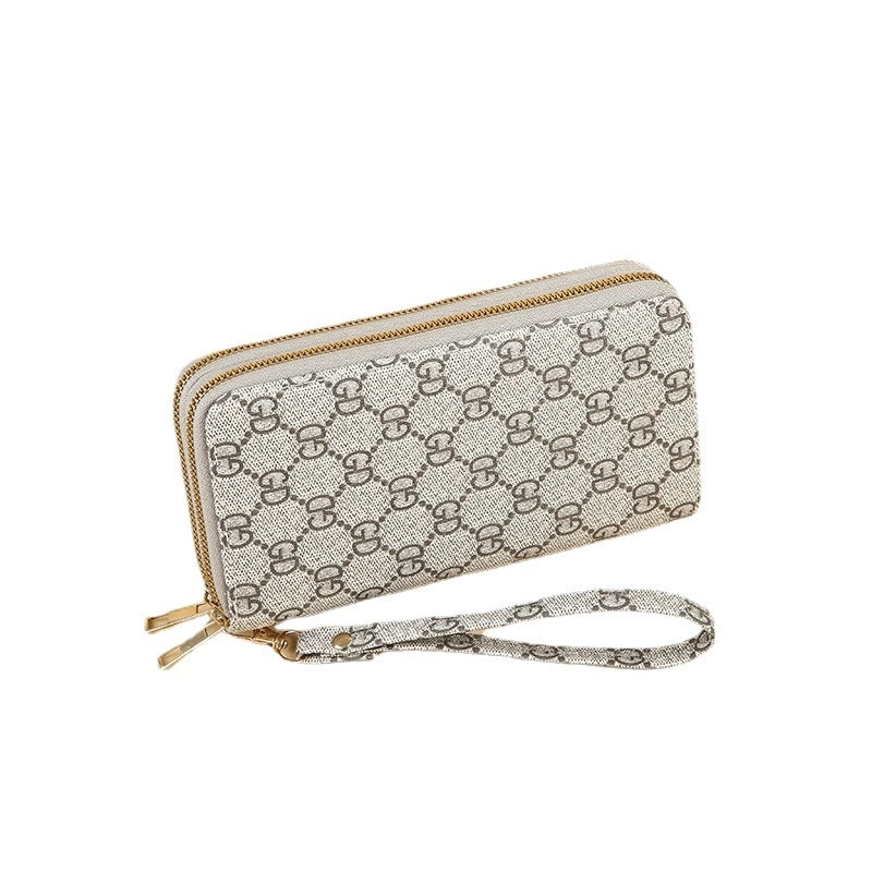 Women's Solid Color Pu Leather Zipper Wallets