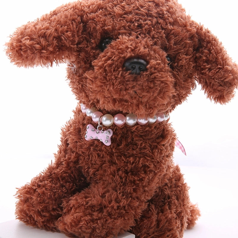 Cute Sweet Imitation Pearl Color Block Pet Collar