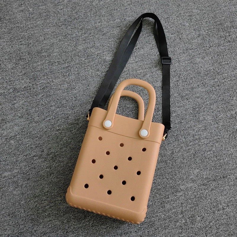 Women's Small EVA Solid Color Streetwear Hollow Square Open Handbag Crossbody Bag