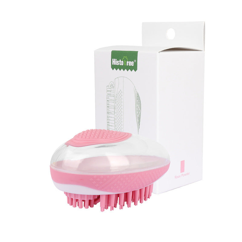 2-in-1 Pet Bath & Grooming Brush - Soft Silicone Dog and Cat Massage Comb