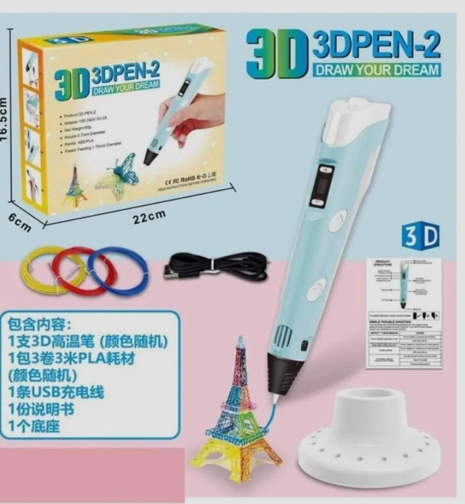 Intelligent 3d Pen With Led Display