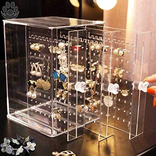 Acrylic Women's Earrings Jewelry Display Stand Rack. Organizer Storage Box. Drawers Design Rack Holder