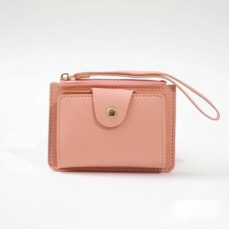 Women's Solid Color Pu Leather Zipper Wallets