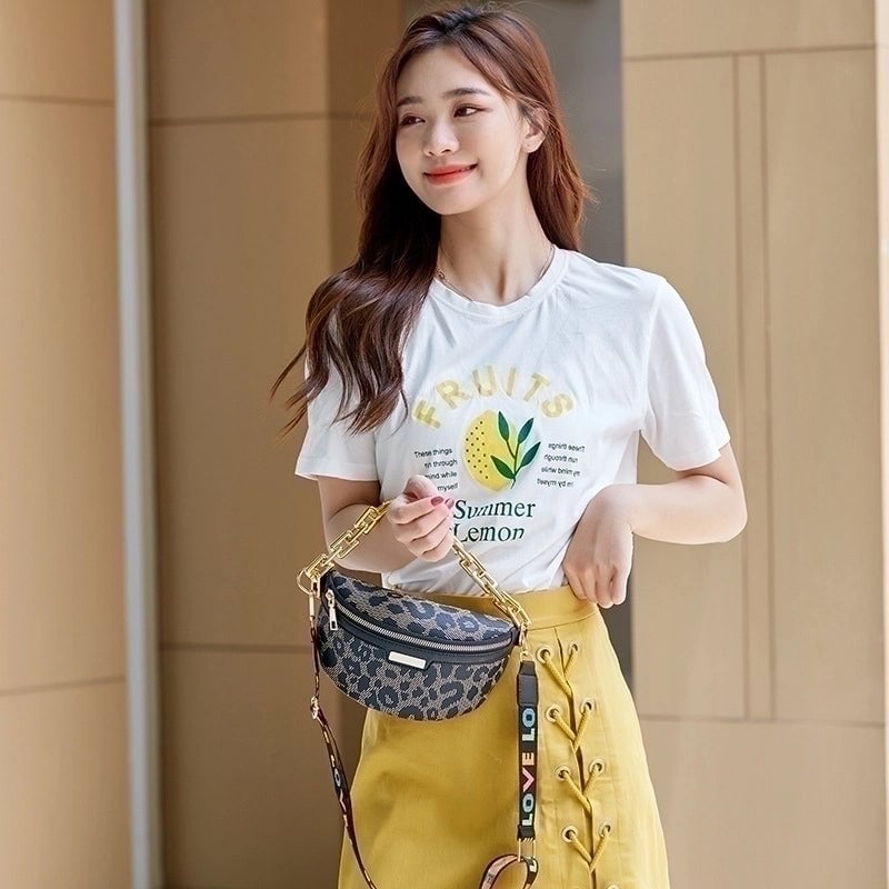 Women's Vintage Style Round Dots Color Block Pu Leather Waist Bags