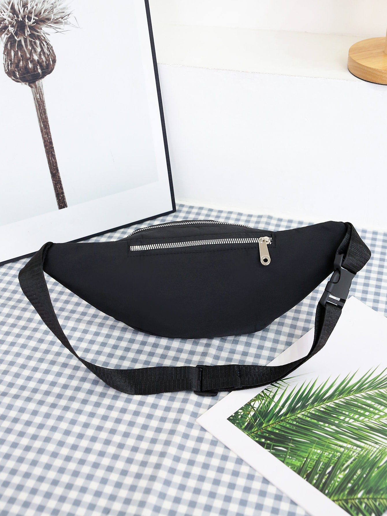 Parien Double Zipper Crossbody Waist Bag