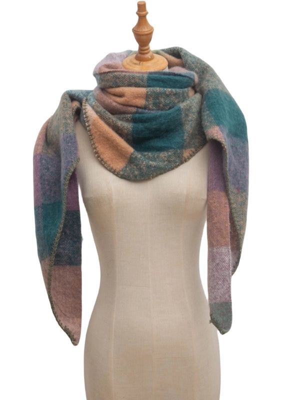 Women's Casual Minimalist Lattice Polyester Scarf