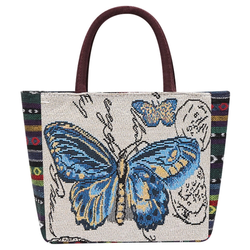 Women's Vintage Style Butterfly Polyester Shopping Bags