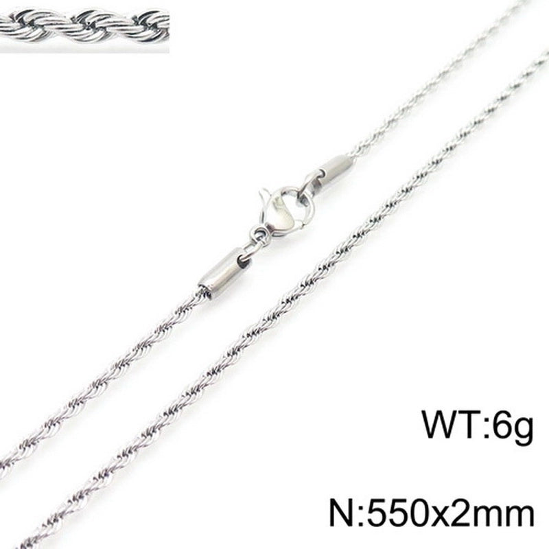 Minimalist Twist 201 Stainless Steel Plating Stainless Steel Necklaces