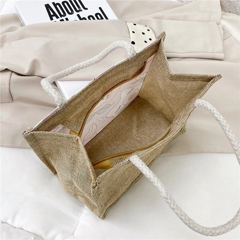 Women's Medium Summer Canvas Cute Tote Bag