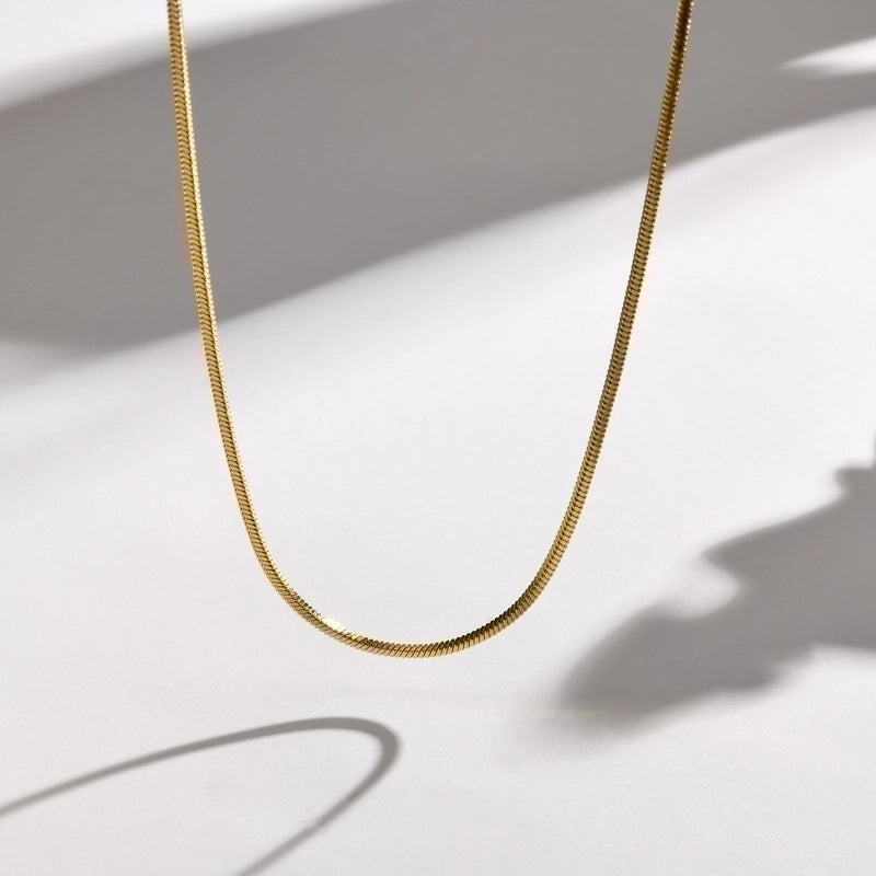 201 Stainless Steel Classic Style Plating Solid Color Necklace