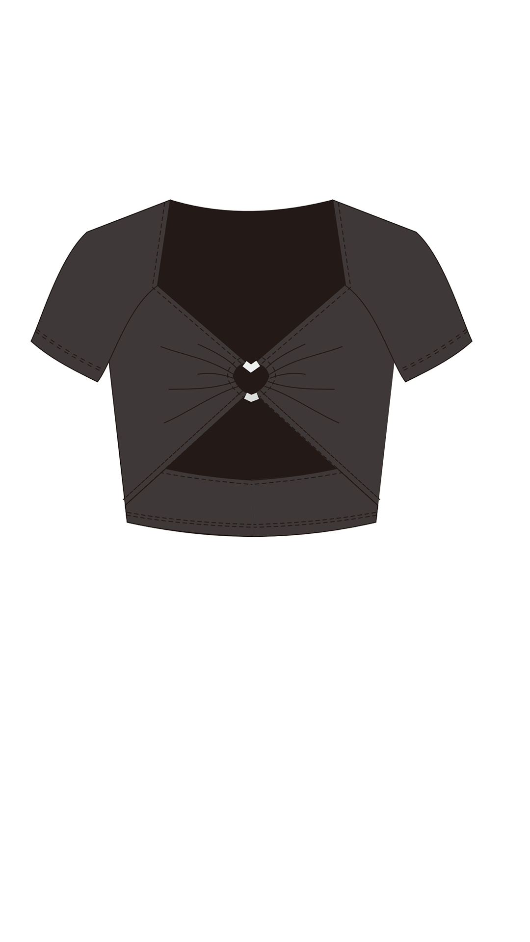 Black Sun Exclusive-Heart Crop Top