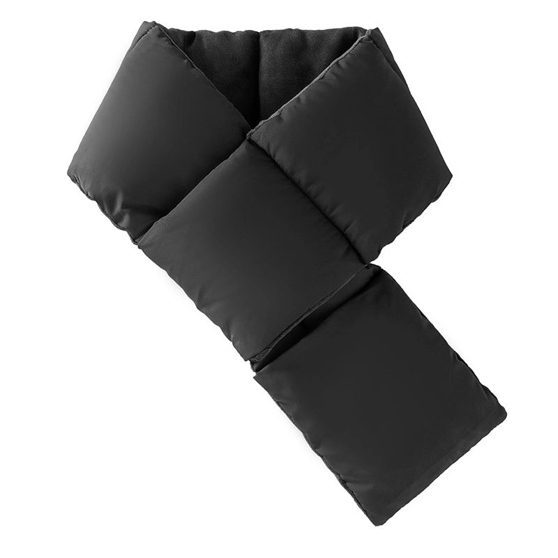 Autumn And Winter Warm Scarf Outdoor Portable Ski Windproof Cold-resistant Lightweight Neck Protection Down Silk Cotton Pocket Scarf