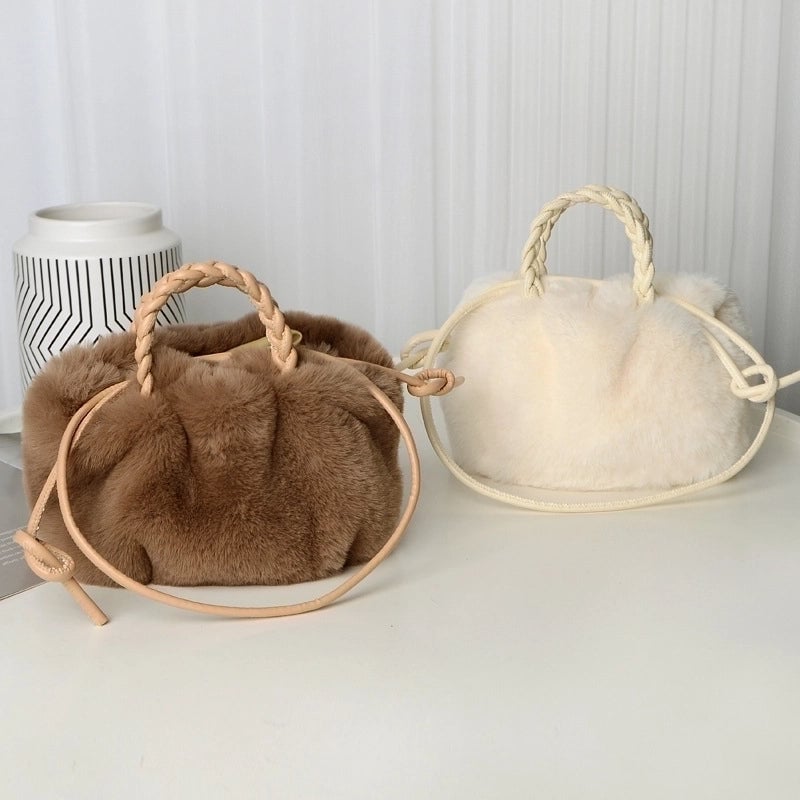 Halloween Medium Plush Oval Magnetic Buckle Cloud Shape Bag
