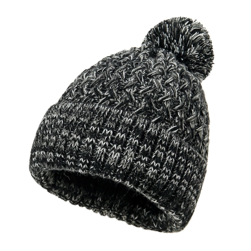 Hot Sale Knitted Hat Autumn And Winter Fur Ball Colorful Wool Hat Adult Warm Pullover Hat