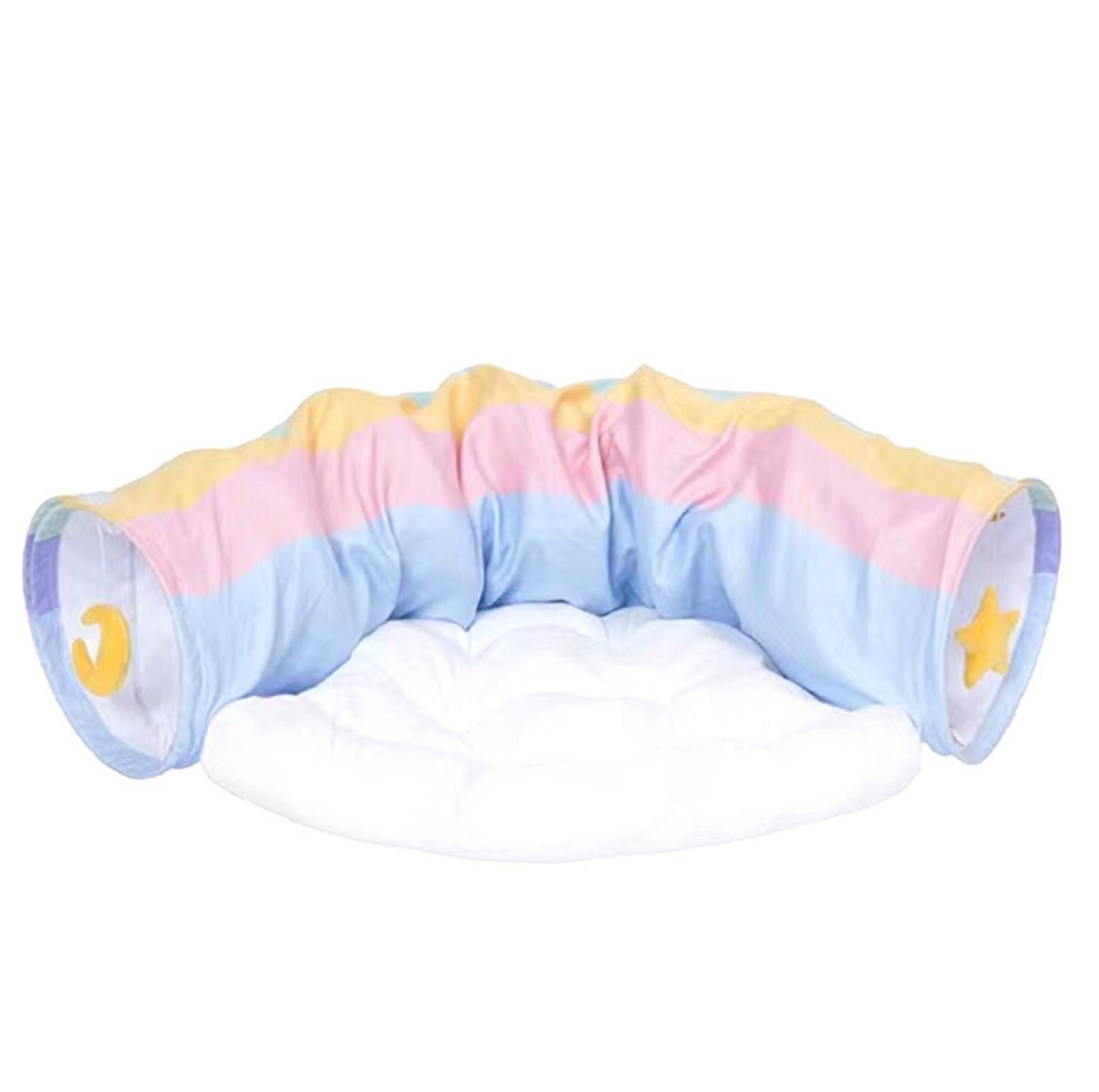 Rainbow Tunnel Toys and Removable Cat Bed