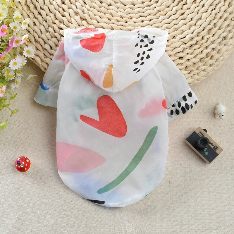 Pet Sunscreen Clothes Summer New Dog Teddy Cat Hair Bucket Supplies Shirt Dog Sunscreen With Hat