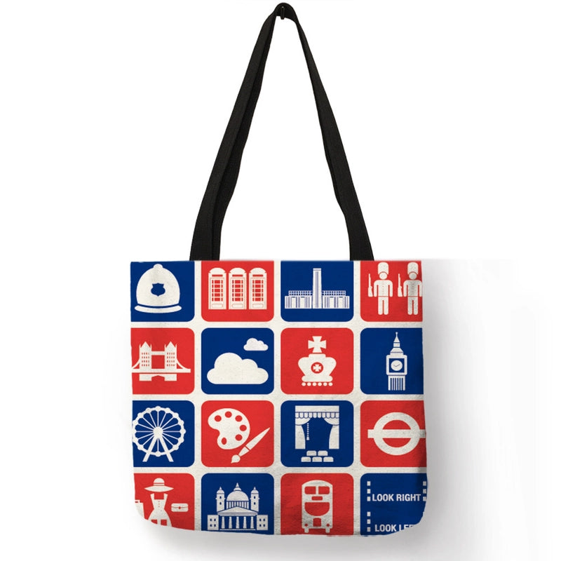 Women's Medium Polyester Printing Basic Classic Style Square Open Shoulder Bag