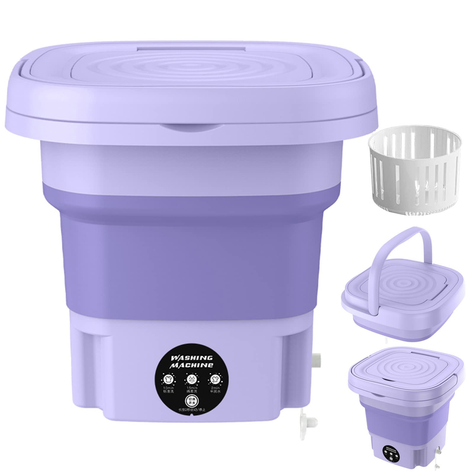 Portable Washing Machine -Portable Washer Washing Machine with Drain Basket for Travelling. Camping. Apartment. Dorm