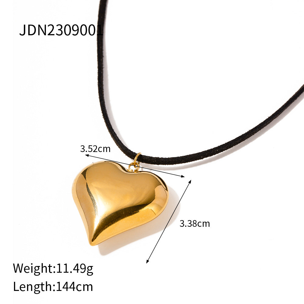 Jie Ding Stainless Steel Love Pendant Necklace Clavicle Chain Titanium Steel Necklace