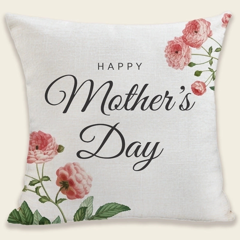 Mama Minimalist Classic Style Letter Plush Pillow Cases