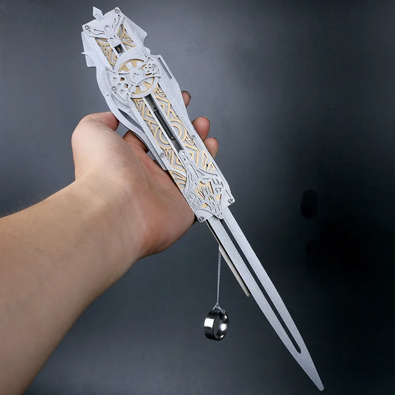 Hot Selling Hidden Plastic Hidden Sword Movable Doll Hidden Sword Edward Weapon Blade Can Pop Up Children's Toy Gift