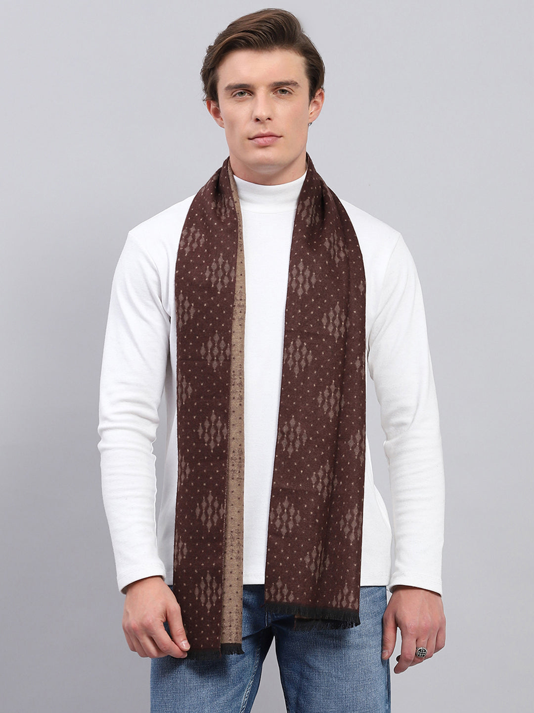 Men Multicolor Self Design Muffler