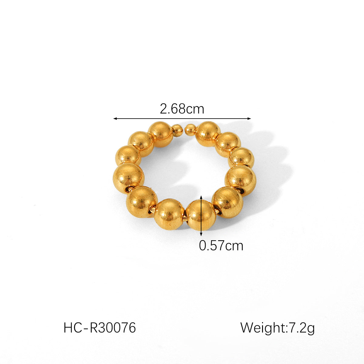 Ring Stripe Circle Geometric Stainless Steel Electroplating Rings