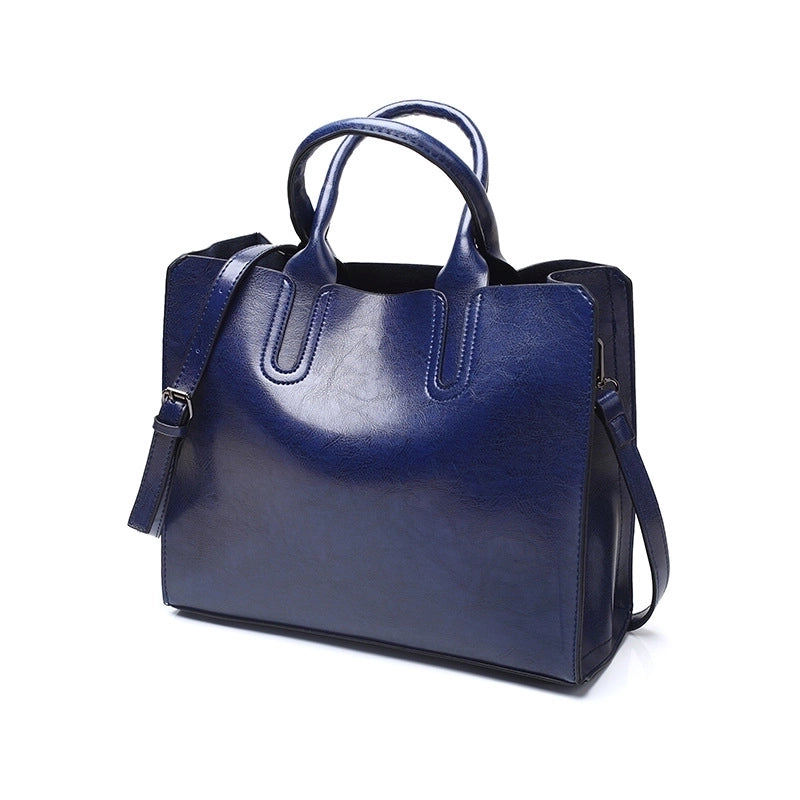 Women's Large All Seasons Pu Leather Solid Color Fashion Square Zipper Handbag