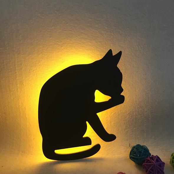 LED Night Light Sound Control-Cat
