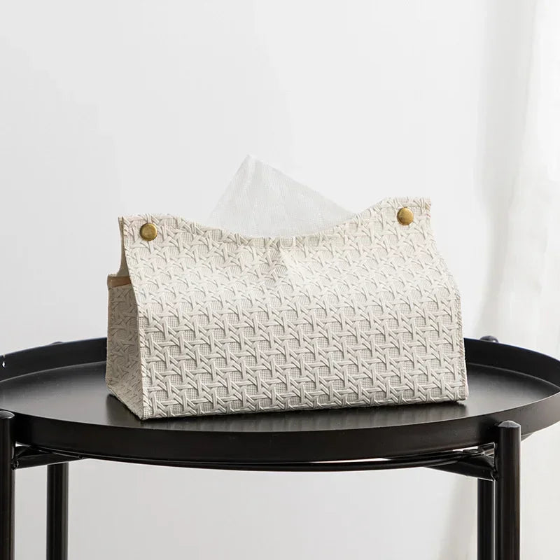 Hearthside Rattan Weave Tissue Box Cover