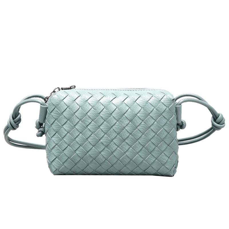Women's Small All Seasons Pu Leather Solid Color Classic Style Square Zipper Shoulder Bag