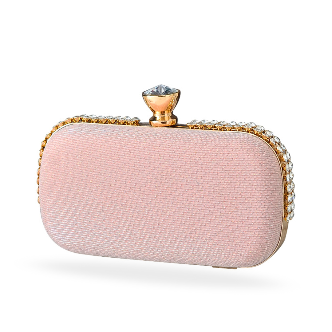 European Style Diamond-Studded Oxford Cloth Evening Clutch