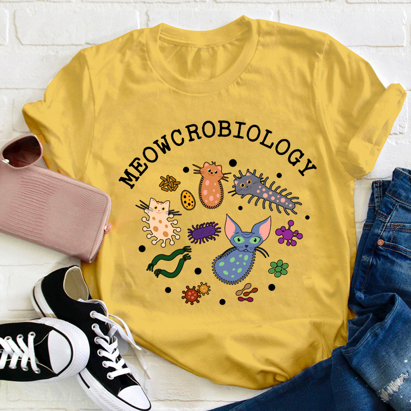 Meowcrobiology Teacher T-Shirt