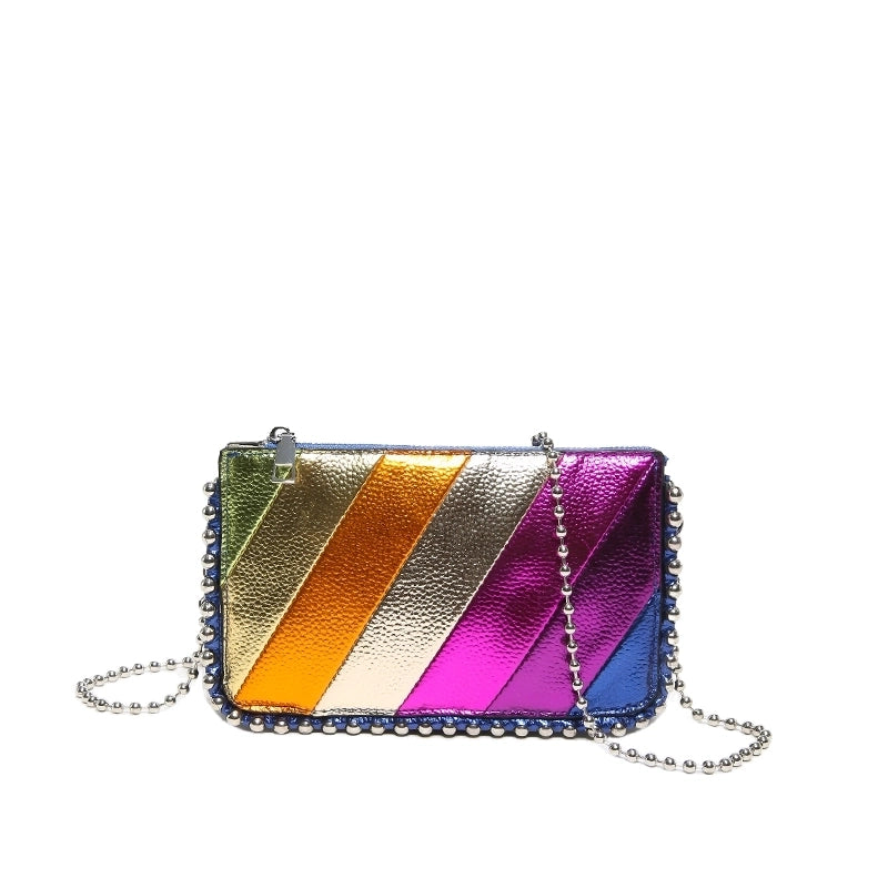 Women's Medium Pu Leather Color Block Basic Vintage Style Flip Cover Crossbody Bag