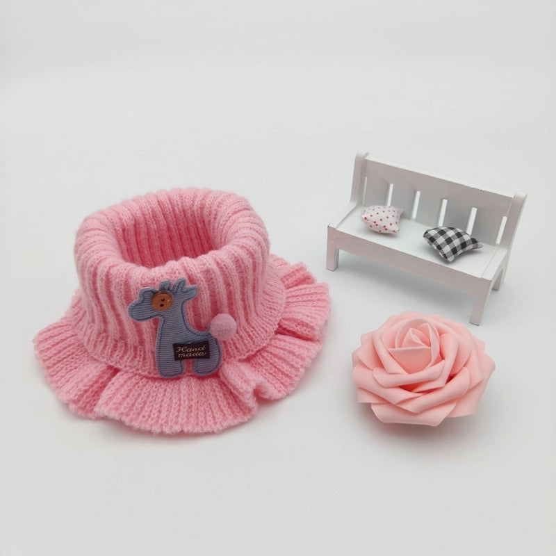 Unisex Cute Sweet Solid Color Knit Scarf
