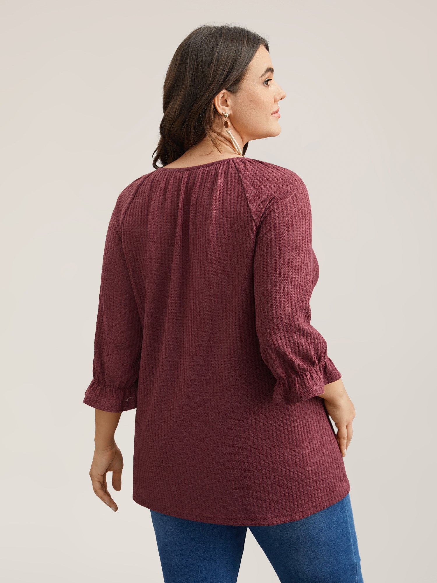 Embroidered Neck-Tie Ruffles Top