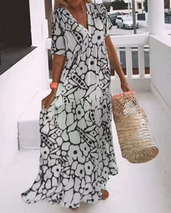🔥🔥Hot Sale 49% Off -🌸🌸Women's Casual Floral Swing Dress Summer Dress