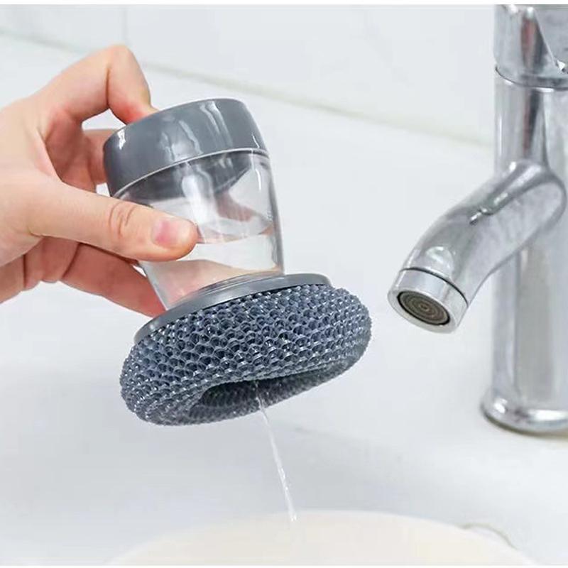 Kitchen Soap Dispensing Palm Brush